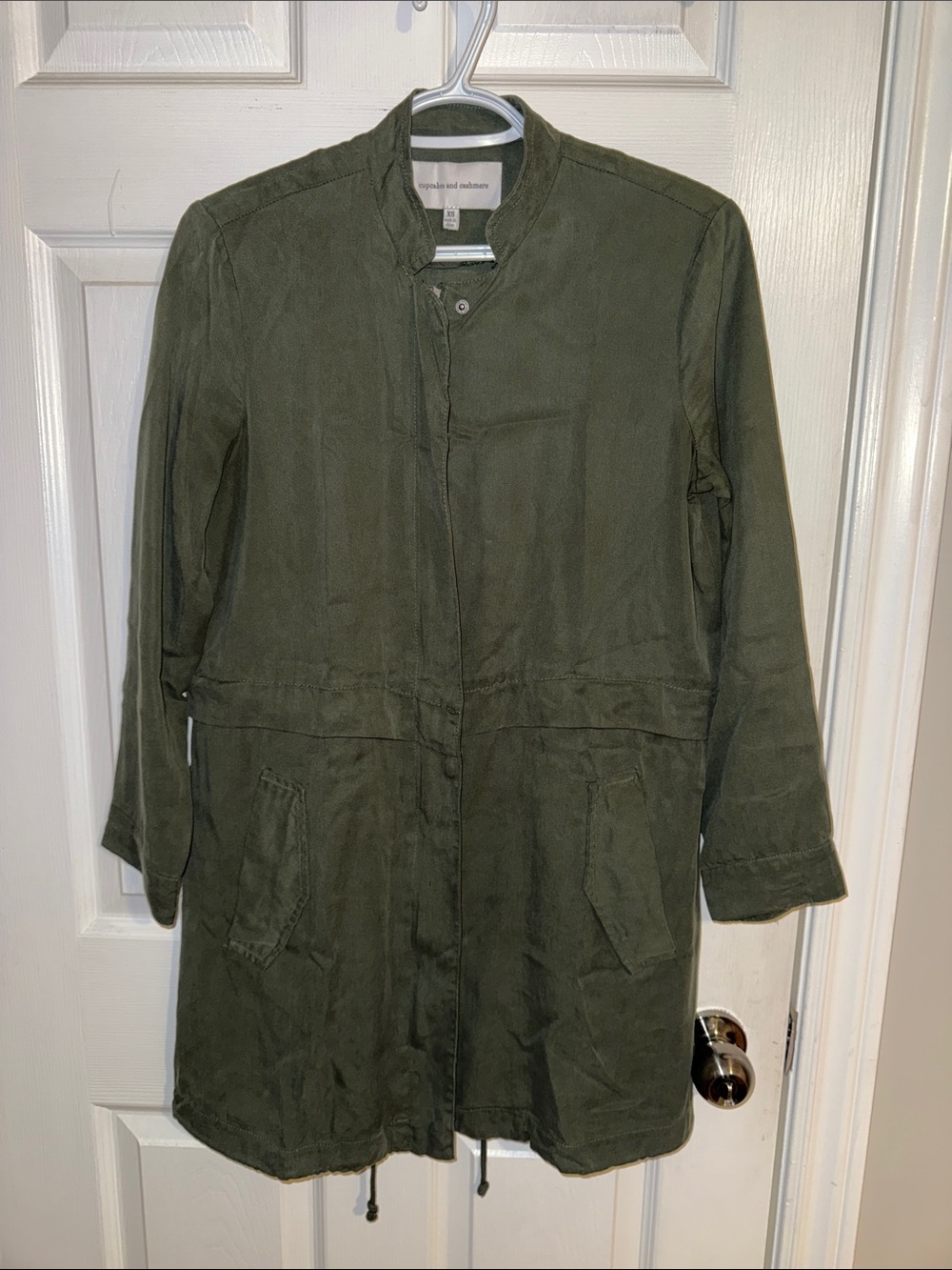 cupcakes & cashmere Olive Green Utility Jacket